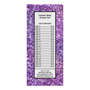Carte Publicitaire Élégant motif chic abstrait violet