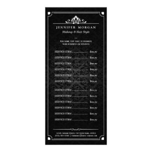Carte Publicitaire Elegant Vintage Damask Beauty Salon Prix