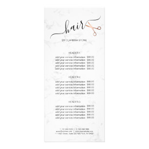 Carte Publicitaire Elégante coupe-cheveux rose d'or