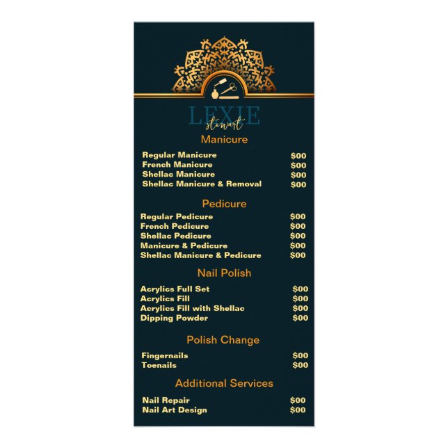 Carte Publicitaire Élégante et élégante technologie de l'ongle (Devant)