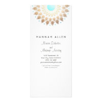 Elégante huile d'or Feuille ornée Mandala Wood LOO