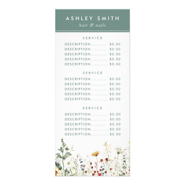 Carte Publicitaire Fleur sauvage d'été (Devant)