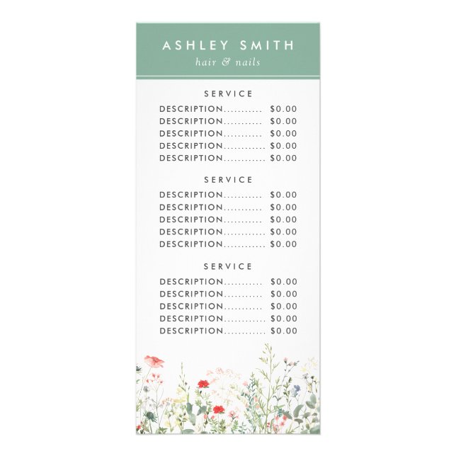 Carte Publicitaire Fleur sauvage Meadow (Devant)