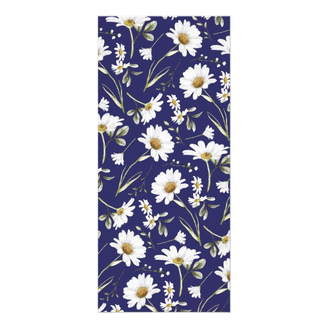 Carte Publicitaire Fleurs d'aquarelle blanche (Devant)