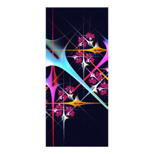 Carte Publicitaire Floral rose moderne Art Abstrait Couleur Motif #01