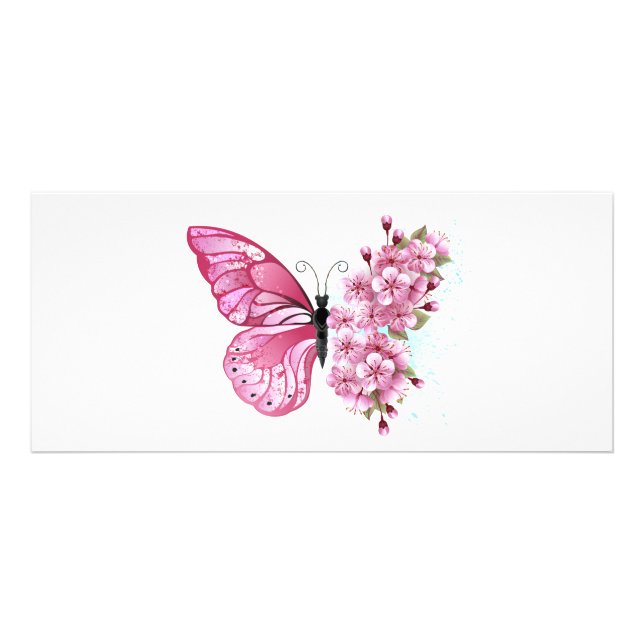 Carte Publicitaire Flower Butterfly (Devant)