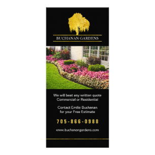 Carte Publicitaire Flyer tarif Gardener