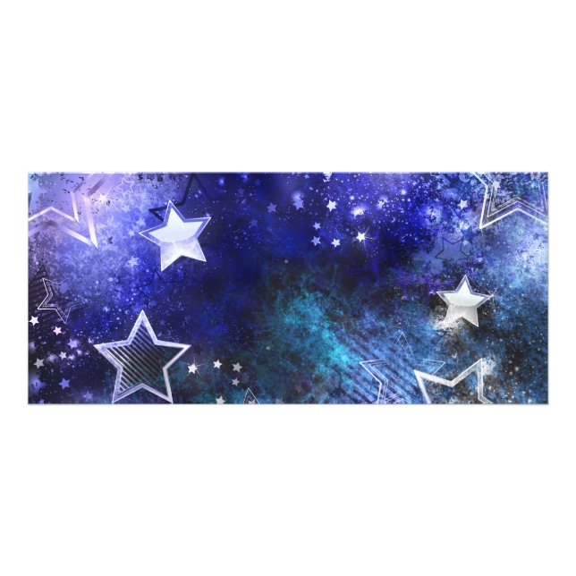 Carte Publicitaire Fond spatial avec étoiles (Devant)