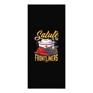 Carte Publicitaire Funny Police Pompier Frontliner Infirmière Cadeaux