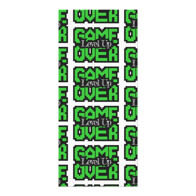 Carte Publicitaire Game Over, Level Up : Aventure rétro en sandbox à  (Devant)