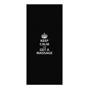 Carte Publicitaire Gardez le calme et obtenez un massage