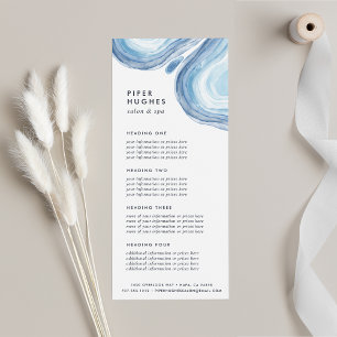 Carte Publicitaire Géode de vague bleue   Services ou tarif