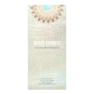 Carte Publicitaire Gold Lotus Yoga and Meditation Teacher Health Spa