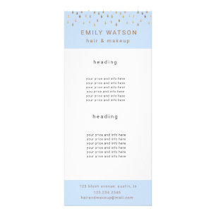 Carte Publicitaire Gold Rain Drops Faux Foil Trendy Price