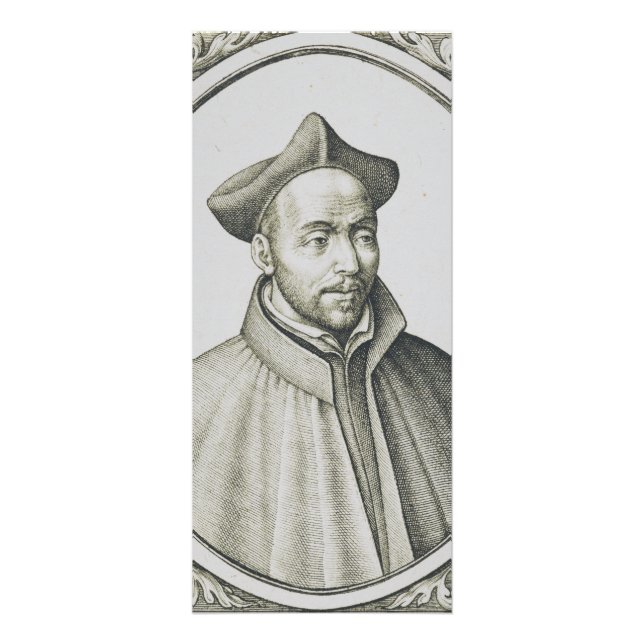 Carte Publicitaire Gravure antique de Saint Ignace de Loyola Art anci (Devant)