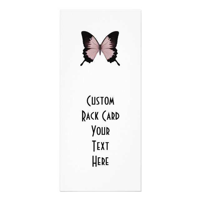 Carte Publicitaire Gros Papillon rouge et noir (Devant)
