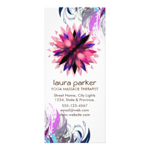 Carte Publicitaire Guérison de yoga d'aquarelle de fleur de Lotus