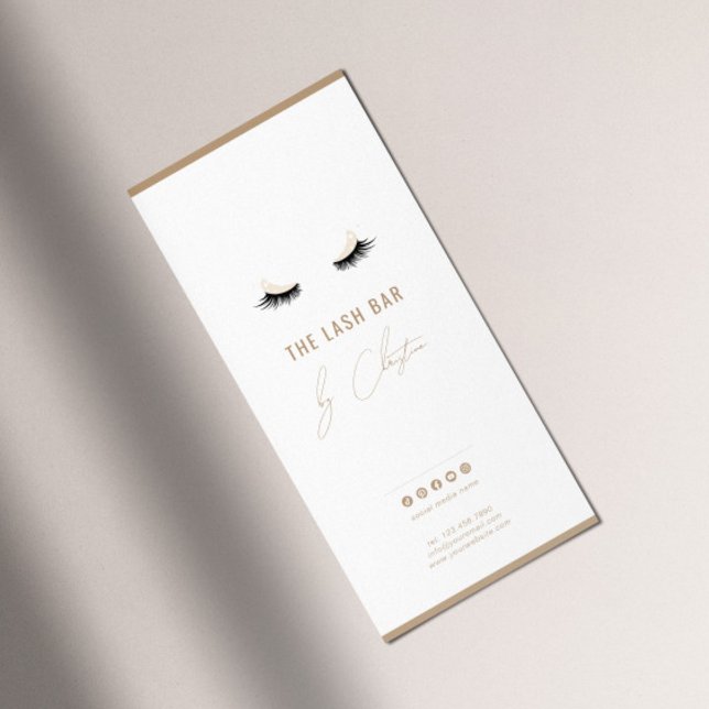 Carte Publicitaire Guide de tarification de Lash Brow Bar Business Sa (Créateur téléchargé)
