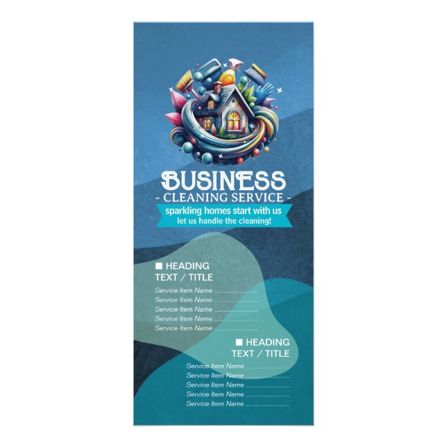 Carte Publicitaire House Cleaning Maid Service Housekeeping Price (Devant)