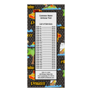 Carte Publicitaire Île au trésor Palmier Tropical Drapeau Pirate de R