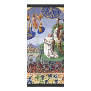 Carte Publicitaire Illustration médiévale de saint Bernard de Clairva