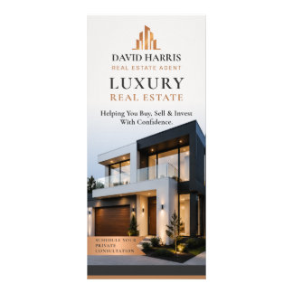 Carte Publicitaire Immobilier de Luxe Moderne | Marketing de l'Agent 