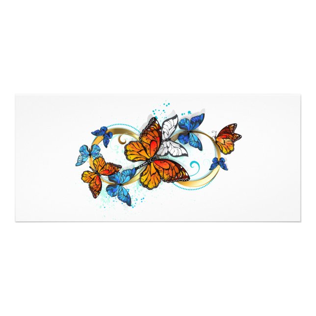 Carte Publicitaire Infini de papillons monarques (Devant)