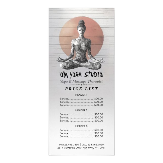 Carte Publicitaire Instructeur de méditation Yoga Reiki Master Lotus  (Devant)