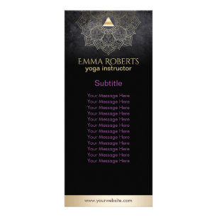 Carte Publicitaire Instructeur de Yoga Gold Mandala Lotus Elegant Noi