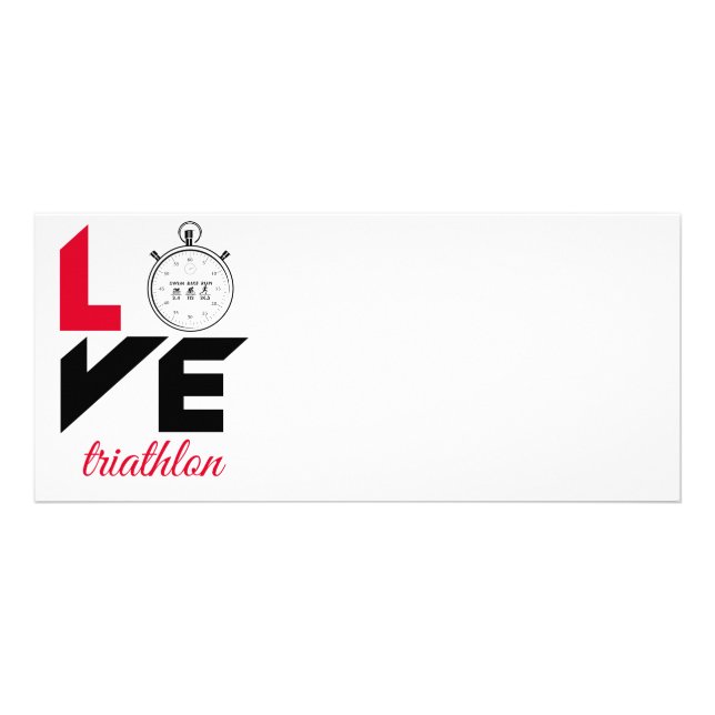 Carte Publicitaire J'aime le triathlon (Devant)