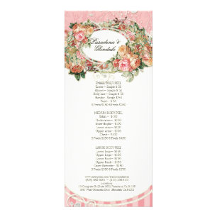 Carte Publicitaire Kris London Beauty - Baroque Anglais Rose Floral