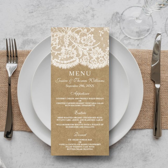Carte Publicitaire La collection de Mariages Kraft & Lace Modèles du  (Créateur téléchargé)