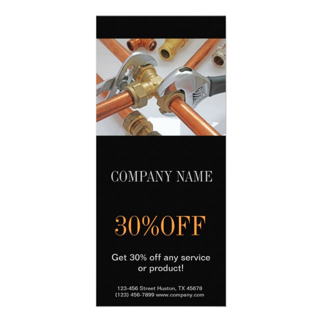 Carte Publicitaire La tuyauterie de construction de bricoleur usine (Devant)