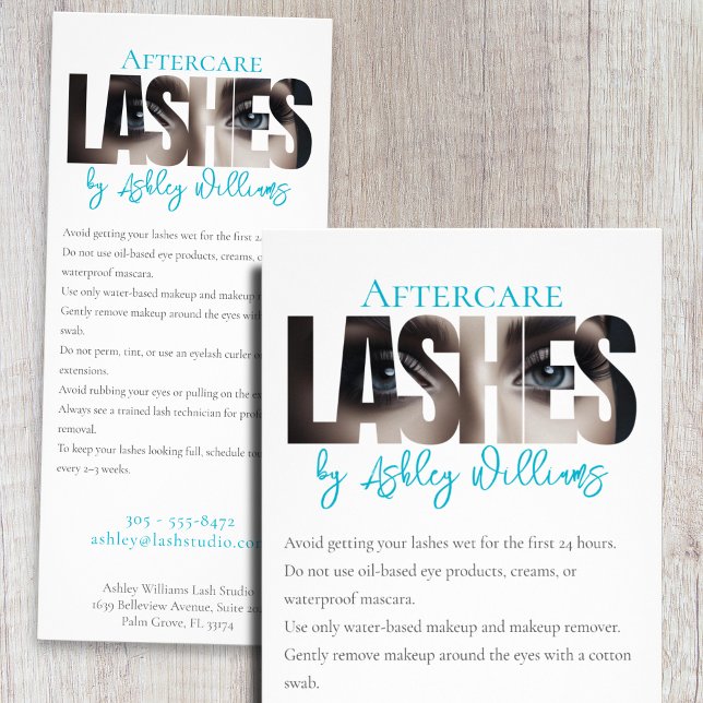 Carte Publicitaire La typographie moderne "LASHER by" (Créateur téléchargé)