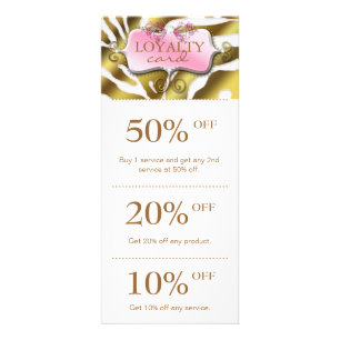 Carte Publicitaire La vente de bijoux carde le salon rose de zèbre