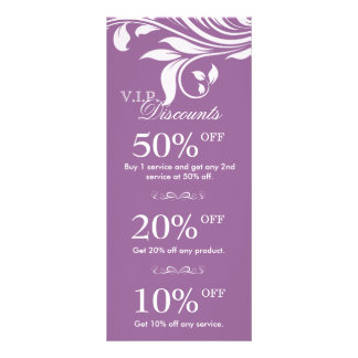 Carte Publicitaire La vente de salon carde le pourpre blanc floral