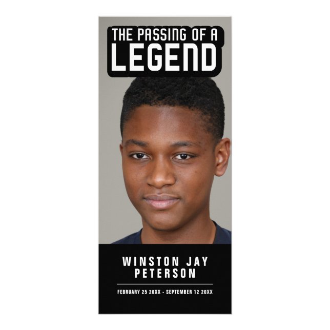 Carte Publicitaire Le passage de la légende mémorial moderne noir bla (Devant)