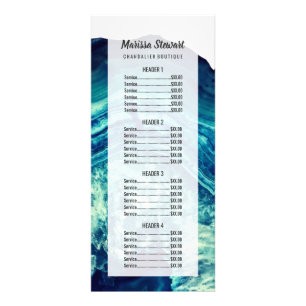 Carte Publicitaire Liste rose de prix de l'or d'agate de pierre