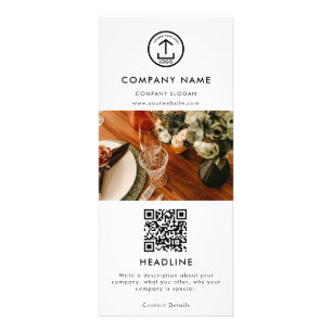 Carte Publicitaire Logo commercial promotionnel QR Code photo