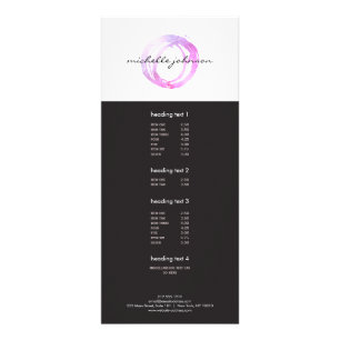 Carte Publicitaire Logo de créateur cercle peint rose luxe