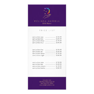 Carte Publicitaire Logo De Guérison Reiki, Massage Violet Clair