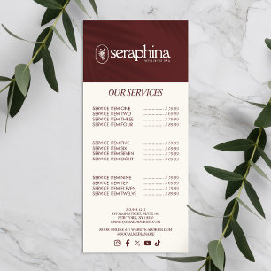 Carte Publicitaire Logo Élégance Terreuse Beauté, Bien-être, Spa Marr
