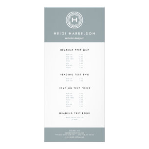 Carte Publicitaire LOGO INITIAL DÉCORATIF sur SLATE GRAY