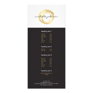 Carte Publicitaire Logo Luxe Faux Gold Peint Cercle Designer