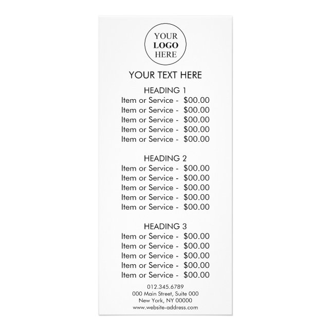 Carte Publicitaire Logo promotionnel personnalisé - Pas de commande m (Devant)