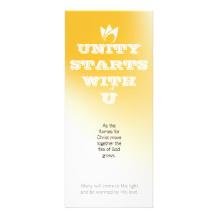 Carte Publicitaire L'UNITÉ COMMENCE AVEC VOUS (feu blanc) & Logo