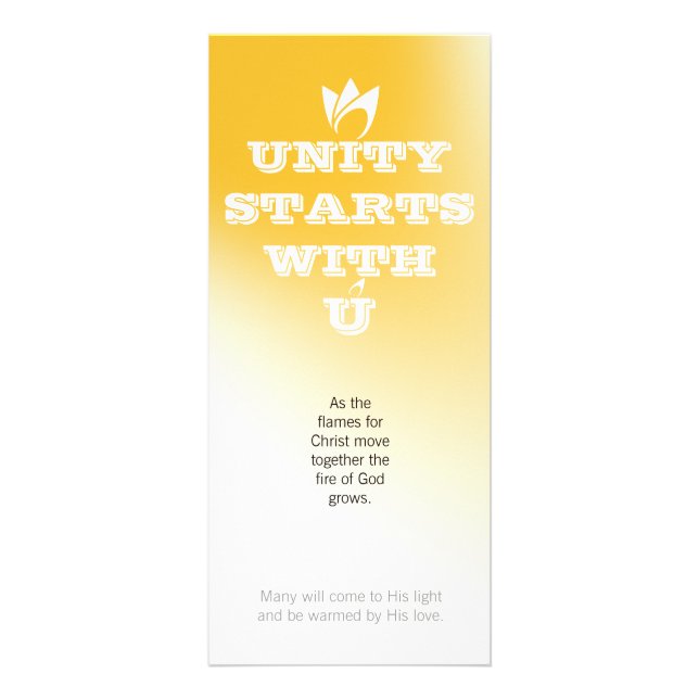 Carte Publicitaire L'UNITÉ COMMENCE AVEC VOUS (feu blanc) & Logo (Devant)