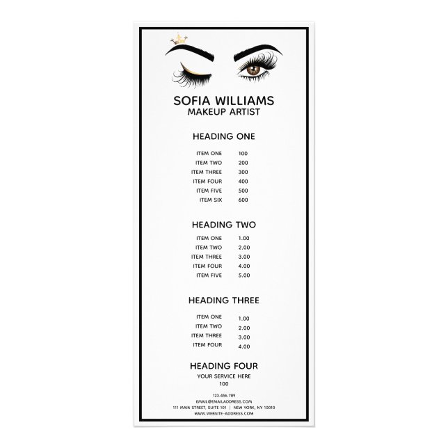 Carte Publicitaire Makeup artist Wink Eye Beauty Salon Lash Extension (Devant)