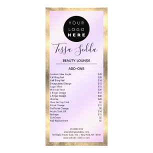 Carte Publicitaire Manucure des cheveux Manucure Pedicure Purple