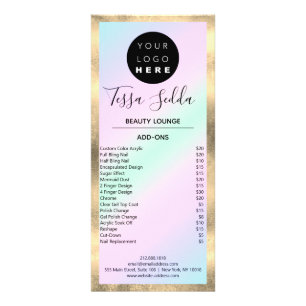 Carte Publicitaire Manucure Pedicure Studio de maquillage des cheveux